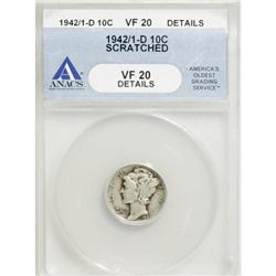 1942/1-D 10C VF20 ANACS