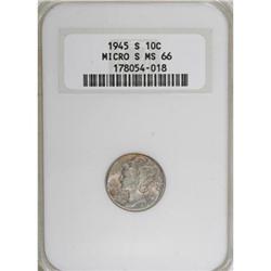 1945-S 10C Micro S MS66 NGC