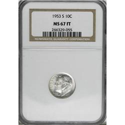 1953-S 10C Full Bands MS67 NGC