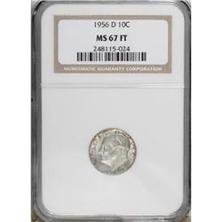 1956-D 10C Full Bands MS67 NGC