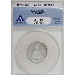 1875-S 20C AU53 ANACS