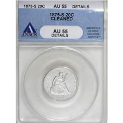 1875-S 20C AU55 ANACS
