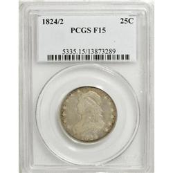 1824/2 25C F15 PCGS