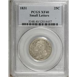 1831 25C Small Letters XF40 PCGS