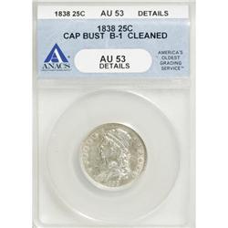 1838 25C AU53 ANACS