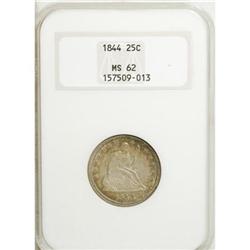 1844 25C MS62 NGC