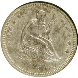 1855 25C Arrows AU50 ANACS