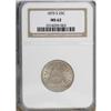 Image 1 : 1875-S 25C MS62 NGC