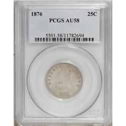 1876 25C AU58 PCGS