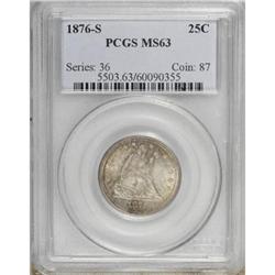 1876-S 25C MS63 PCGS