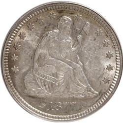 1877 25C AU58 PCGS