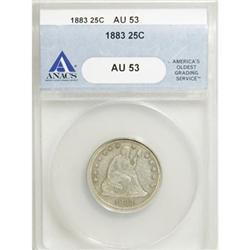 1883 25C AU53 ANACS