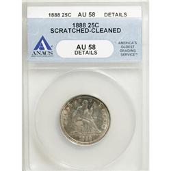 1888 25C AU58 ANACS