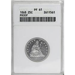1868 25C PR61 ANACS