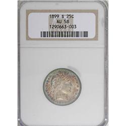 1899-S 25C AU58 NGC