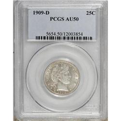 1909-D 25C AU50 PCGS