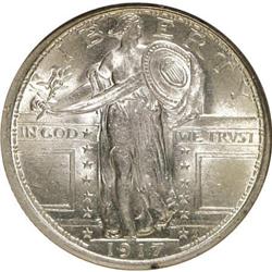 1917 25C Type One Full Head MS62 NGC
