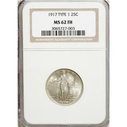 1917 25C Type One Full Head MS62 NGC