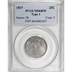1917 25C Type One Full Head MS64 PCGS