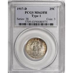 1917-D 25C Type One Full Head MS63 PCGS