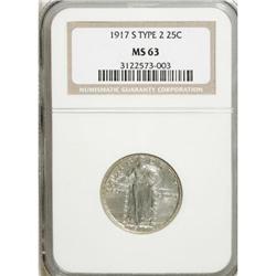 1917-S 25C Type Two MS63 NGC