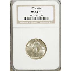 1919 25C Full Head MS63 NGC