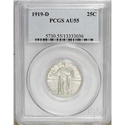 1919-D 25C AU55 PCGS