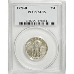 1920-D 25C AU55 PCGS