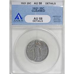 1921 25C AU58 ANACS