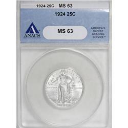 1924 25C MS63 ANACS