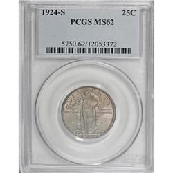 1924-S 25C MS62 PCGS