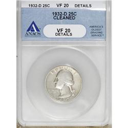 1932-D 25C VF20 ANACS