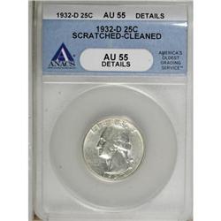 1932-D 25C AU55 ANACS