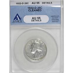 1932-D 25C AU55 ANACS