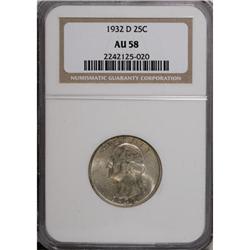 1932-D 25C AU58 NGC