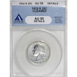 1932-S 25C AU55 ANACS