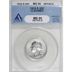 1932-S 25C MS60 ANACS
