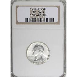 1935-D 25C MS64 NGC