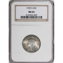 1935-S 25C MS65 NGC
