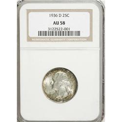 1936-D 25C AU58 NGC
