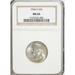 1936-S 25C MS65 NGC