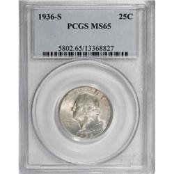 1936-S 25C MS65 PCGS