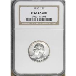 1950 25C Cameo PR65 NGC