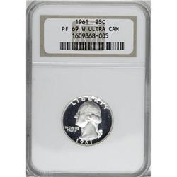 1961 25C Deep Cameo PR69 NGC