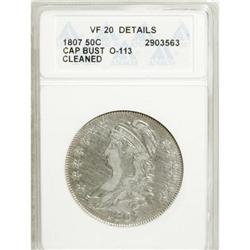 1807 50C Large Stars, 50 Over 20 VF20 ANACS