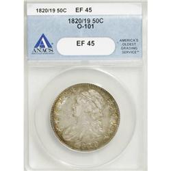 1820/19 50C Square Base 2 XF45 ANACS