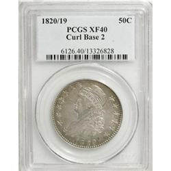 1820/19 50C Curl Base 2 XF40 PCGS