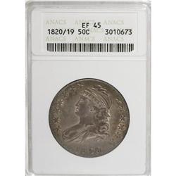 1820/19 50C Curl Base 2 XF45 ANACS