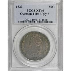 1823 50C Ugly 3 XF40 PCGS
