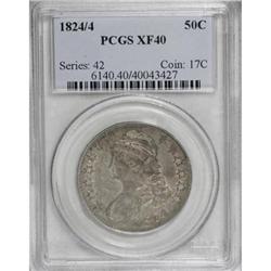 1824/4 50C XF40 PCGS